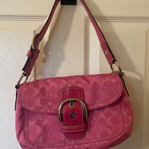 Rare Hot Pink Y2k Coach Boho Buckle Shoulder Bag